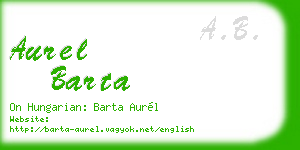 aurel barta business card